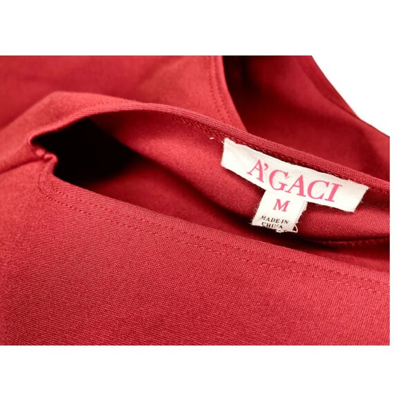 Women Burgundy Dress Size M - Picture 2 of 5